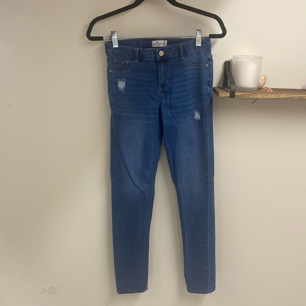 Jordache Super Skinny Lightly Distressed Ripped Jeans Size 18 Slim